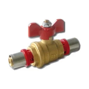 Avst. ventil rak med Press16x16 alupex