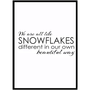 Poster Snowflakes