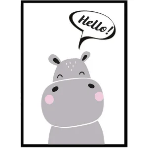 Barntavla - Little hippo