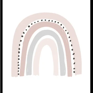 Poster Regnbåge rosa