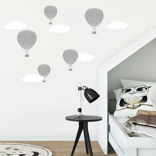Väggdekor Luftballonger grå