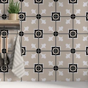 Kakeldekor marockansk beige & svart