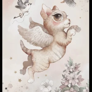 Barntavla - Flying cat