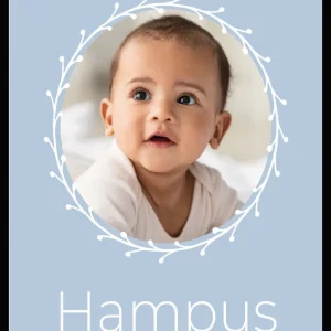 Namntavla Eget foto - blå