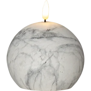 LED Blockljus Flamme Marble Klotform