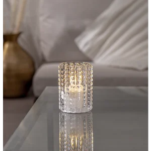 LED Ljus Klart Glas Flamme Dotty
