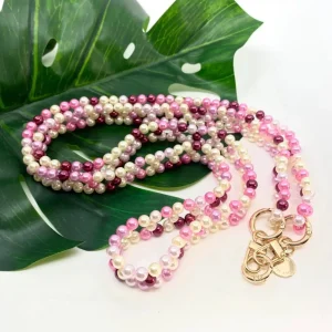 Mobilhalsband La Luna Handsfree Mix Pink 130
