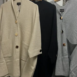 Cardigan med Guldknappar