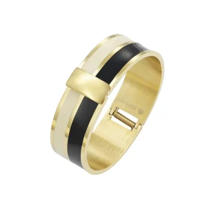 Studio Enamel Bracelet Ivory/black/gold