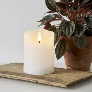 LED Blockljus Flamme Rustic