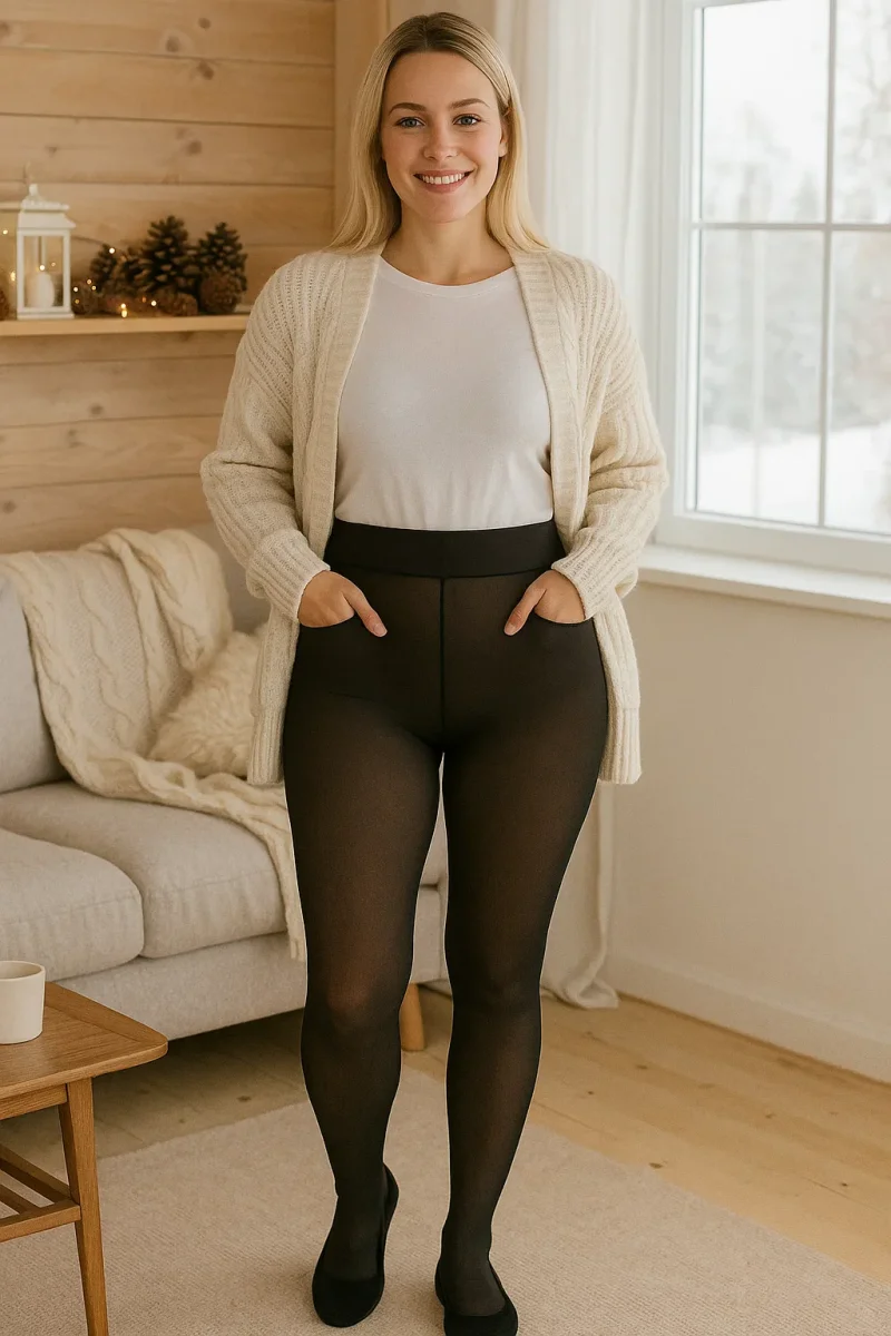 Fodrade Strumpbyxor Plus-Size - Bild 4