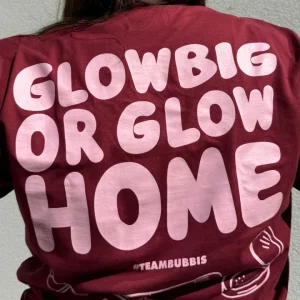 GLOW BIG burgundy T-shirt