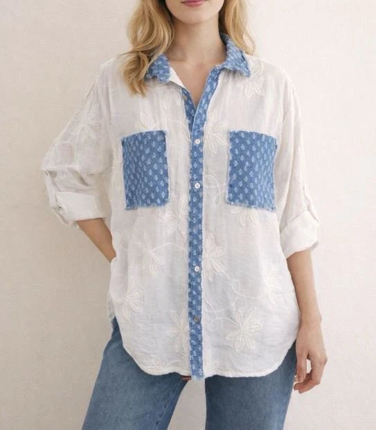 Blus i Jeansmix