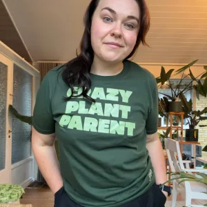 CRAZY PLANT PARENT grön T-shirt
