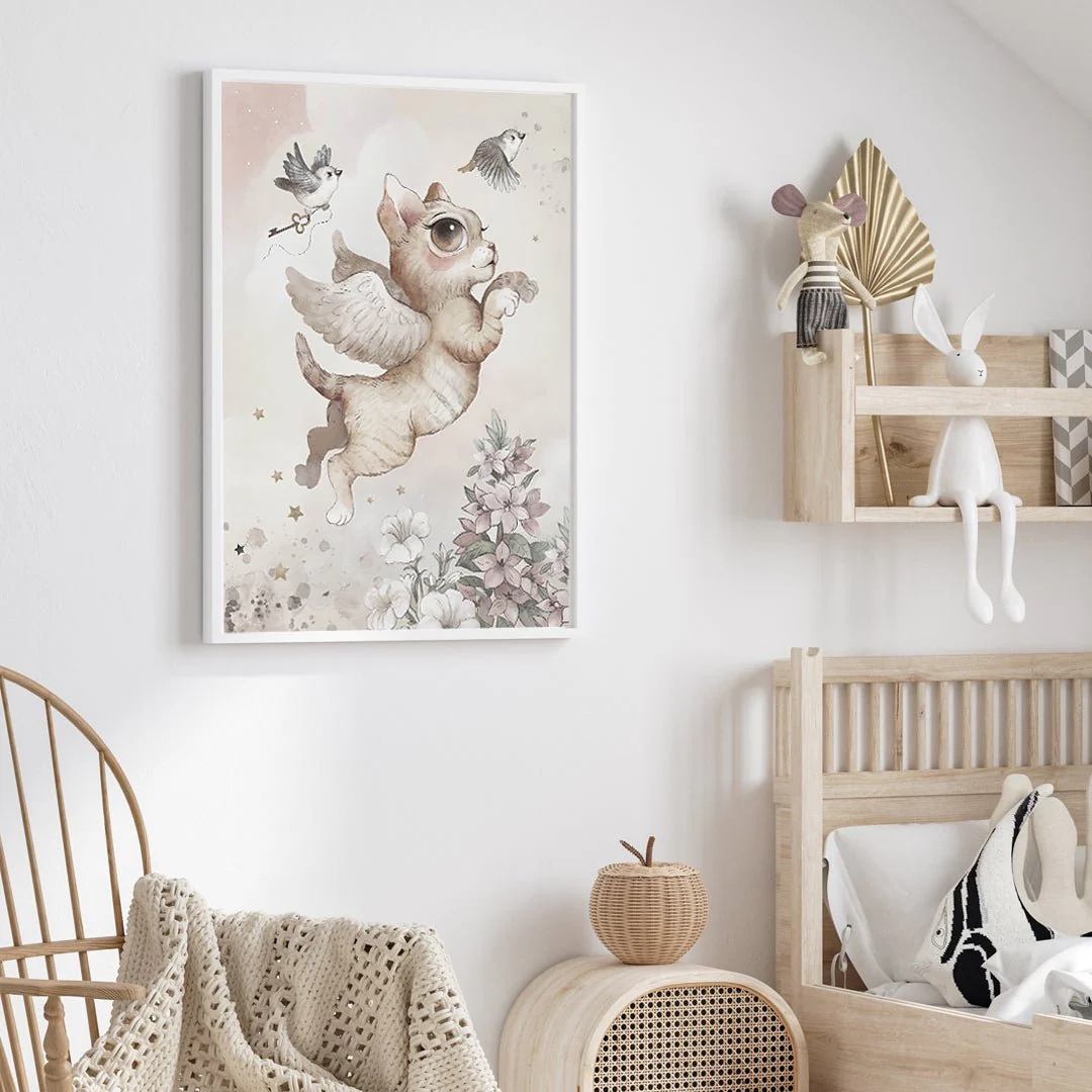 Barntavla - Flying cat - Bild 3