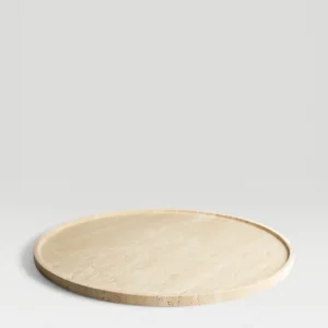 Bricka - rund i travertin, 45 cm