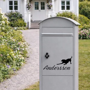Brevlådesticker med namn och hund 1
