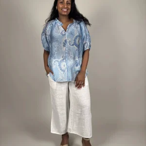 Tencel-Blus Nicole med Liten Volangärm