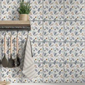 Kakeldekor blommor retro