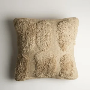 Kudde ullplättar - beige 45x45cm