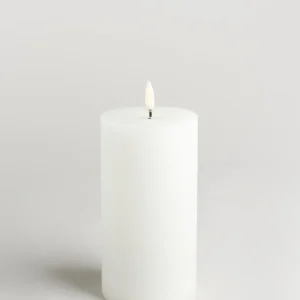 LED-blockljus med rustik smält stearinlook - Rustic 7,8x15cm