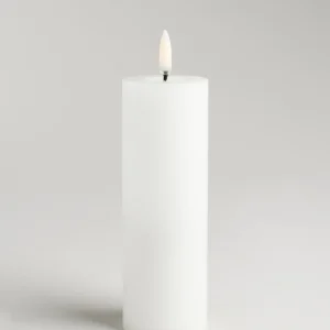 LED-blockljus med smält stearinlook - Smooth 5x14,5cm