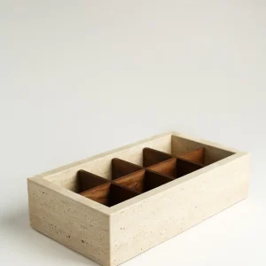 Oria - organizer box, travertine
