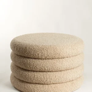 Ted - rund fotpall, beige