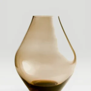 Abby - glasvas, amber, 24cm